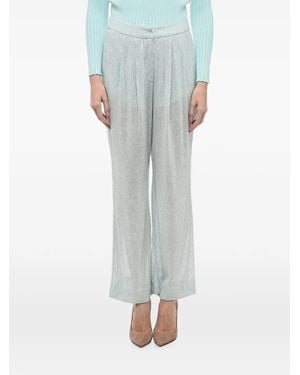 ROTATE BIRGER CHRISTENSEN Sequin-Embellished Mesh Trousers - Grey