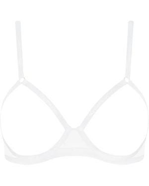 Maison Close Corps À Corps Open-Cup Bra - White