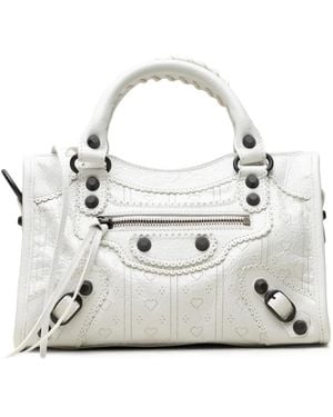 Balenciaga Mini City Tote Bag - White
