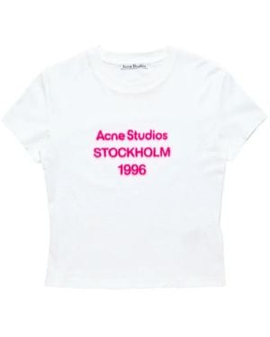 Acne Studios Graphic-Print T-Shirt - White