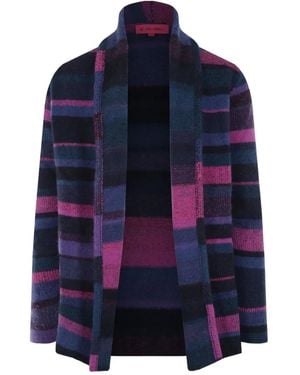 The Elder Statesman Gestreifter Cardigan - Blau