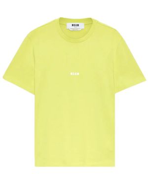 MSGM Logo T-Shirt - Yellow
