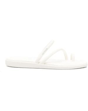 Crocs™ Toe Strap Slippers - White