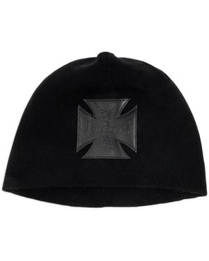 Vetements Logo-Patch Beanie Hat - Black