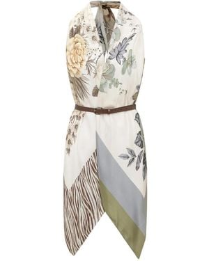 Anna Molinari Floral-Pattern Top - White