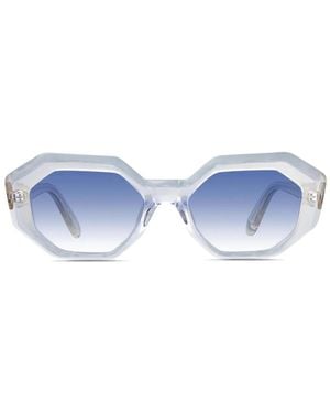 Garrett Leight Jacqueline Sonnenbrille Mit Geometrischem Gestell - Blau