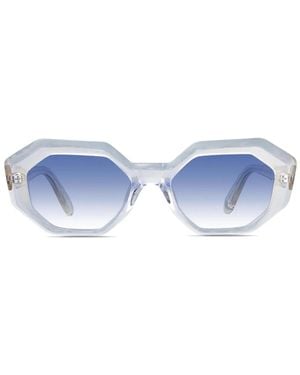 Garrett Leight Jacqueline Geometric-Frame Sunglasses - Blue