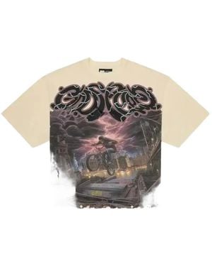 Godspeed T-Shirt Im Distressed-Look - Natur