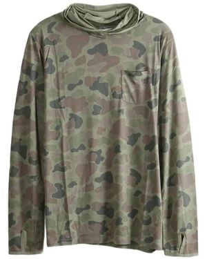 Free Fly Hoodie Bamboo À Imprimé Camouflage - Green
