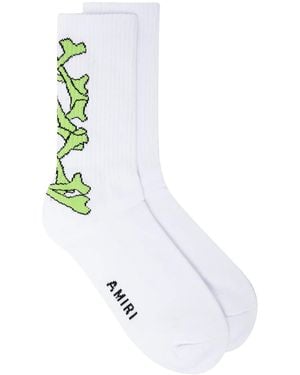 Amiri Calcetines Con Logo Estampado - Blanco