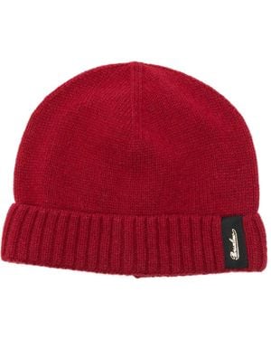 Borsalino Ribbed-Knit Beanie - Red