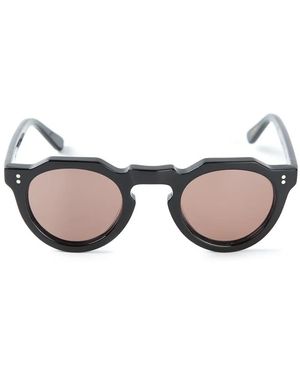 Lesca Round Frame Sunglasses - Black