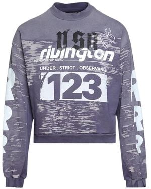 RIVINGTON roi Rebis Membership Uso Graphic-Print Sweatshirt - Blue