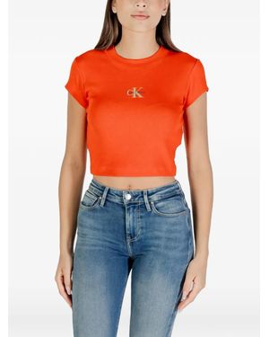 Calvin Klein Cotton T-Shirt - Naranja