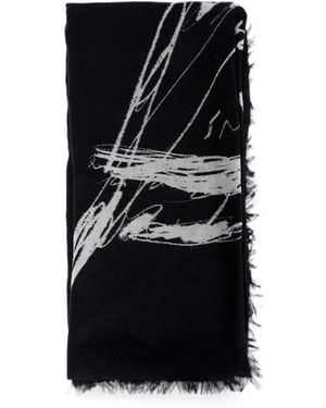 Ann Demeulemeester Écharpe À Imprimé Vesta Lovers - Black