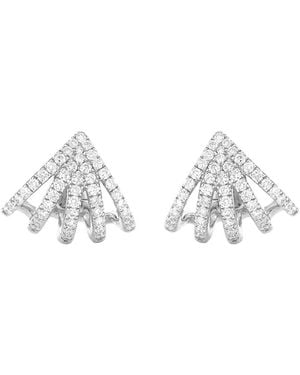 Dana Rebecca Pendientes Sarah Leah En Oro Blanco De 14Kt Con Diamantes