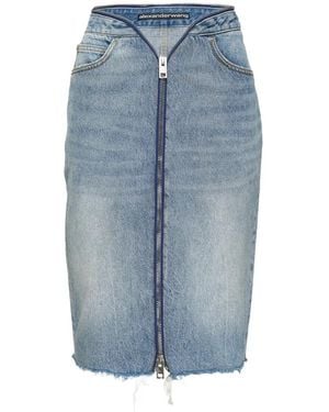 Alexander Wang Zip V-Waist Skirt - Blue