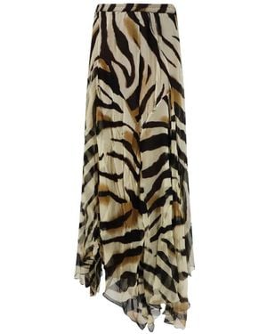 Mes Demoiselles Susu Zebra-Print Elasticated Maxi Skirt - White