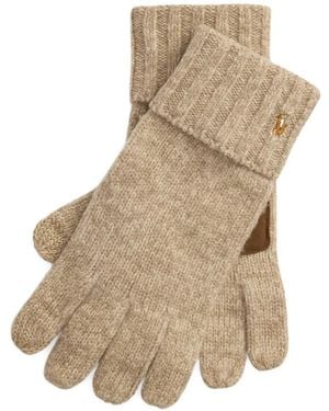 Polo Ralph Lauren Gerippte Handschuhe Mit Logo - Natur