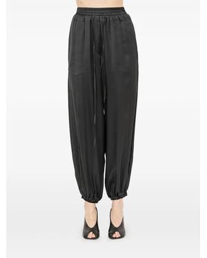 Andrea Ya'aqov Pantalones Joggers Con Cordones - Negro