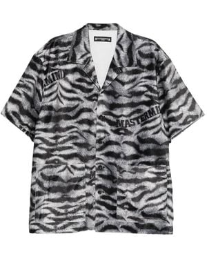 MASTERMIND WORLD Tiger-Print Shirt - Grey