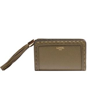 Lancel Tassel-Embellished Leather Wallet - Green