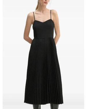 Theory Vestido midi plisado - Negro