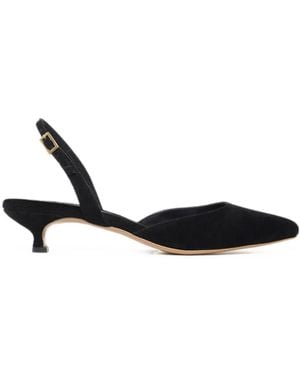 Ginissima Alice Pointed-Toe Slingback Pumps - White