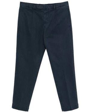 Dell'Oglio Pleat-Detail Chino Pants - Blue