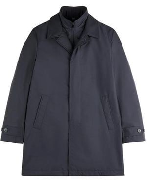 Fay Morning Double-Front Coat - Blue