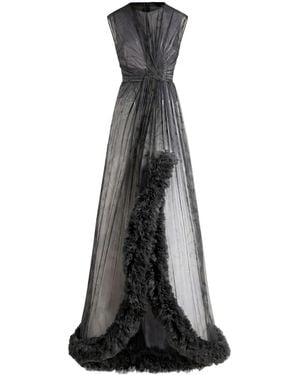 Etro Ruched-Detail Printed Silk Dress - Black