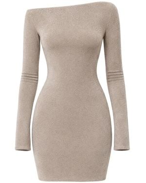 Reformation Vivien Long-Sleeve Knit Mini Dress - Natural