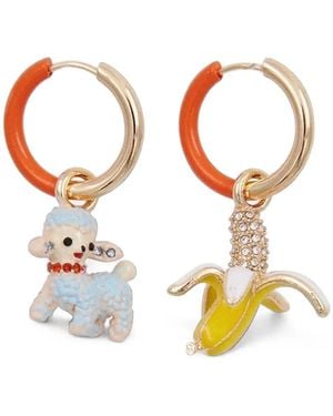 Essentiel Antwerp Poodle Banana Charm Earrings - White