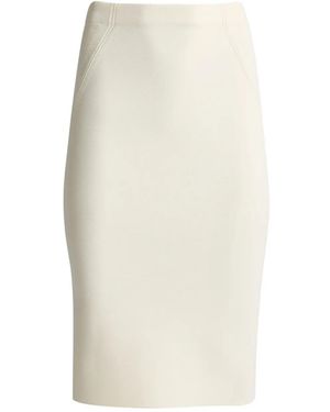 St. John Santa Roma Midi Skirt - White
