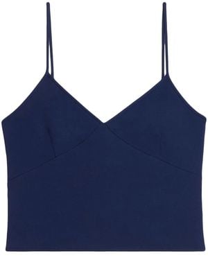 Ami Paris V Neck Tank Top - Blue
