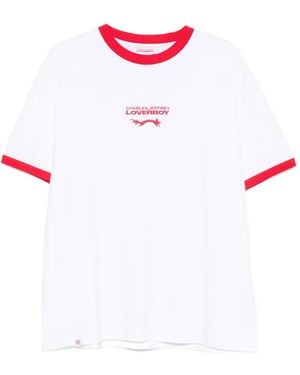 Charles Jeffrey Logo-Embroidered Ringer T-Shirt - White