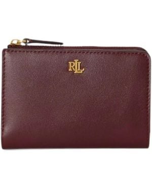 Ralph Lauren Logo-Plaque Bifold Wallet - Purple