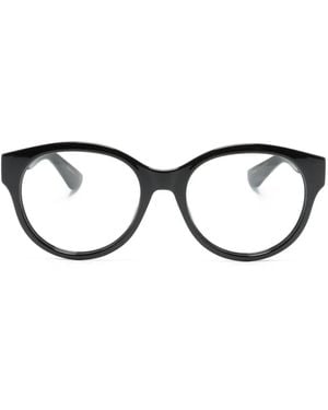 Gucci G Bril Met Rond Montuur - Zwart