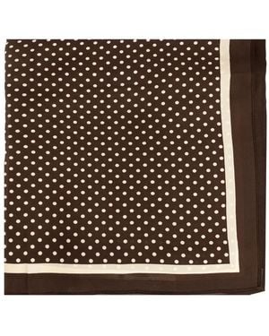 Matteau Paréo En Soie À Pois - Noir