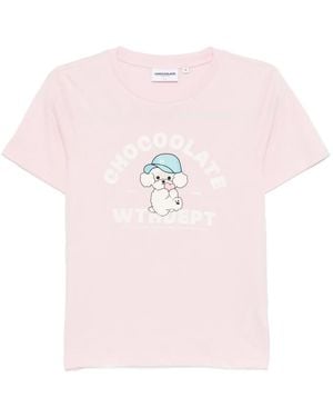 Chocoolate Graphic-Print T-Shirt - Pink