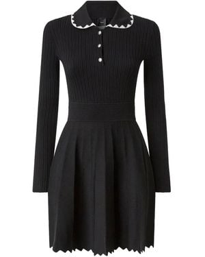 Pinko Ribbed Polo Dress - Black