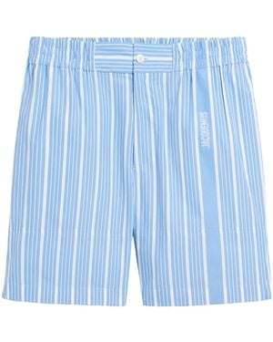 Jacquemus Pantalones cortos a rayas - Azul