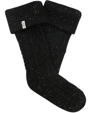 UGG Calcetines Sienna De Punto De Ochos - Negro