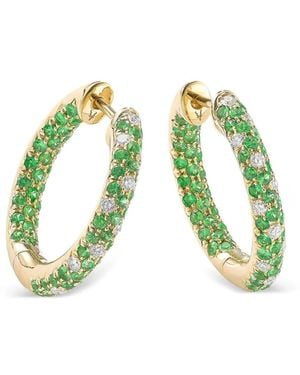 Robinson Pelham Orecchini A Cerchio Disco Sister Con Tsavorite E Diamanti - Verde