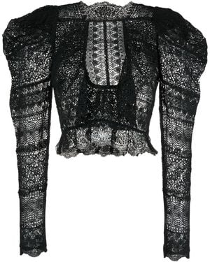 Ulla Johnson Eloise Lace Blouse - Black