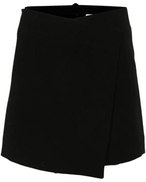 Patou Wraparound Mini Skirt - Black