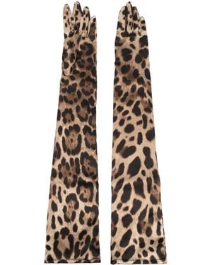 Dolce & Gabbana X Kim - Guanti in misto seta - Marrone