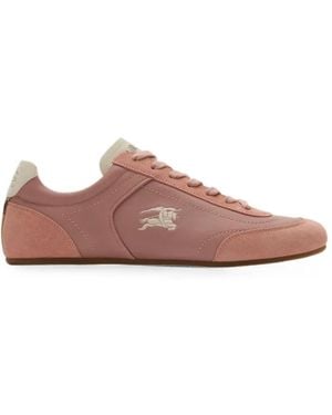 Burberry Leather Knight Runner Sneakers - Brown