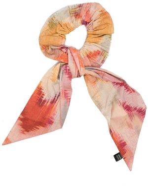 Ba&sh Sarah Organic-Cotton Scarf Scrunchie - White