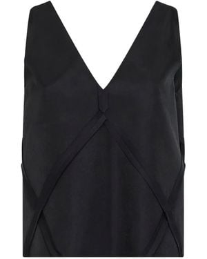 MM6 by Maison Margiela Haut À Col V - Black